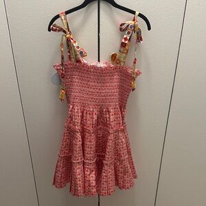 The Ribbon Charlotte Nap Dress in Cala Check Pink